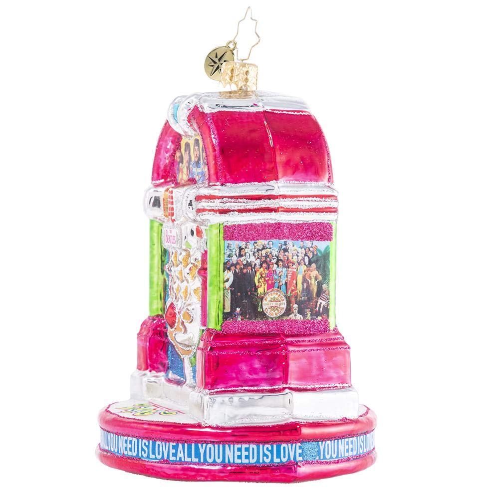 Christopher Radko Hand-Crafted European Glass Christmas Decorative Figural Ornament, Rocking Beatles Juke Box - Image 3