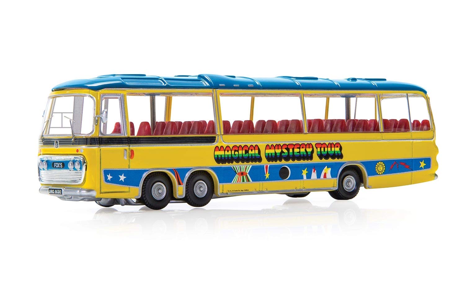 Corgi Diecast Model Cars - CC42419 The Beatles - Magical Mystery Tour Bus - 1:76 Pre-Built Model Vehicles Toy, Classic Metal Die Cast Collectible, Auto Toys Models for Adults - Yellow - Image 5