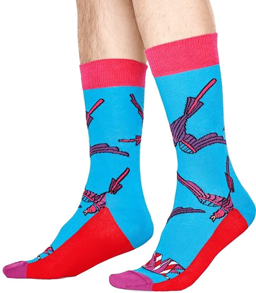 Happy Socks Beatles Love Swallow Sock Blue Combo 10-13 - Image 3