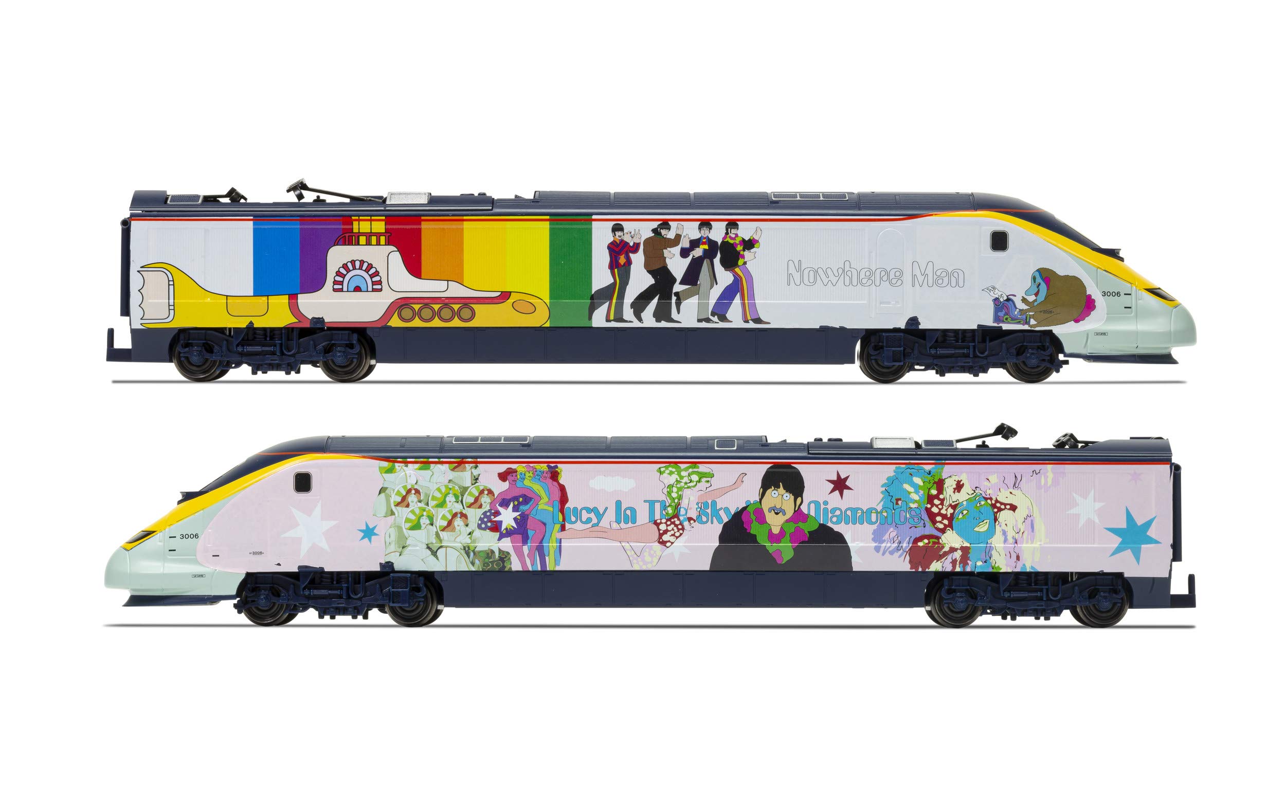 Hornby Electric Train Set - R1253T The Beatles Yellow Submarine - OO Gauge Train Starter Sets, Adult Vintage Trains, Small Hobby Model for Adults - with Tracks, MidiMat, Connecting Track, Controller - Image 10