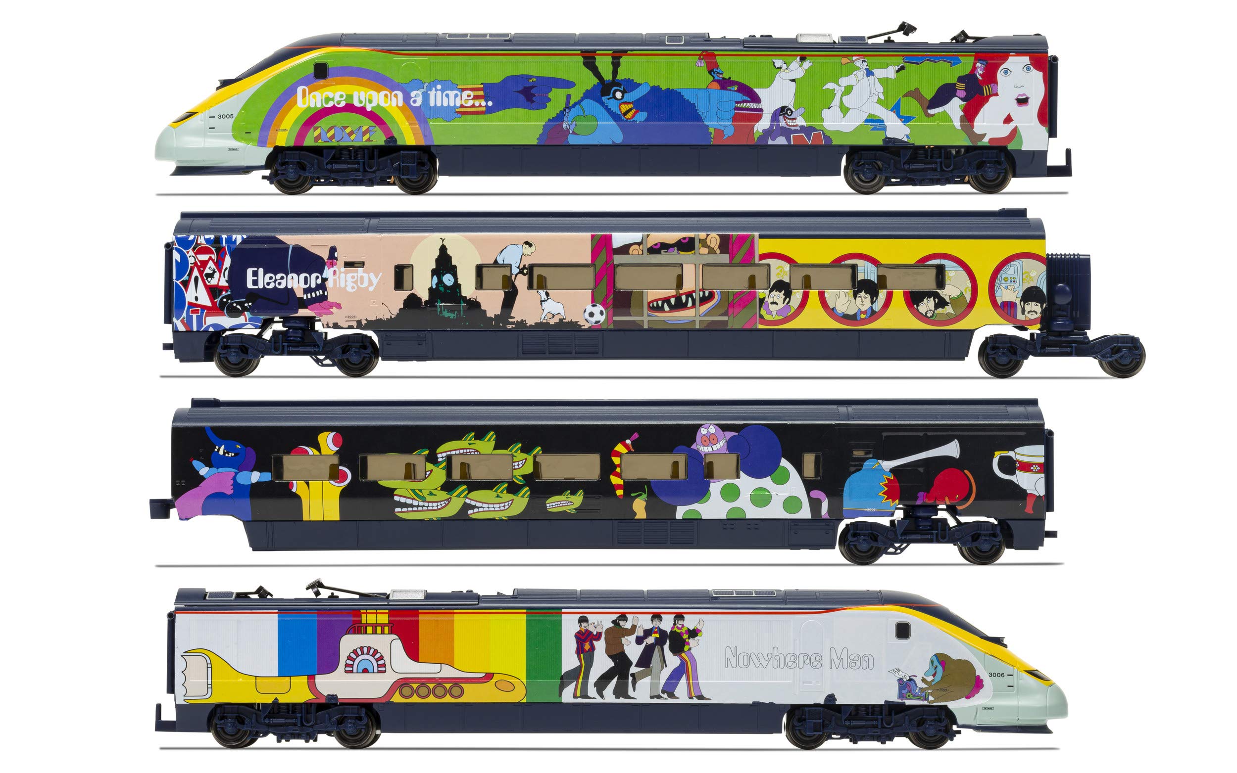 Hornby Electric Train Set - R1253T The Beatles Yellow Submarine - OO Gauge Train Starter Sets, Adult Vintage Trains, Small Hobby Model for Adults - with Tracks, MidiMat, Connecting Track, Controller - Image 3