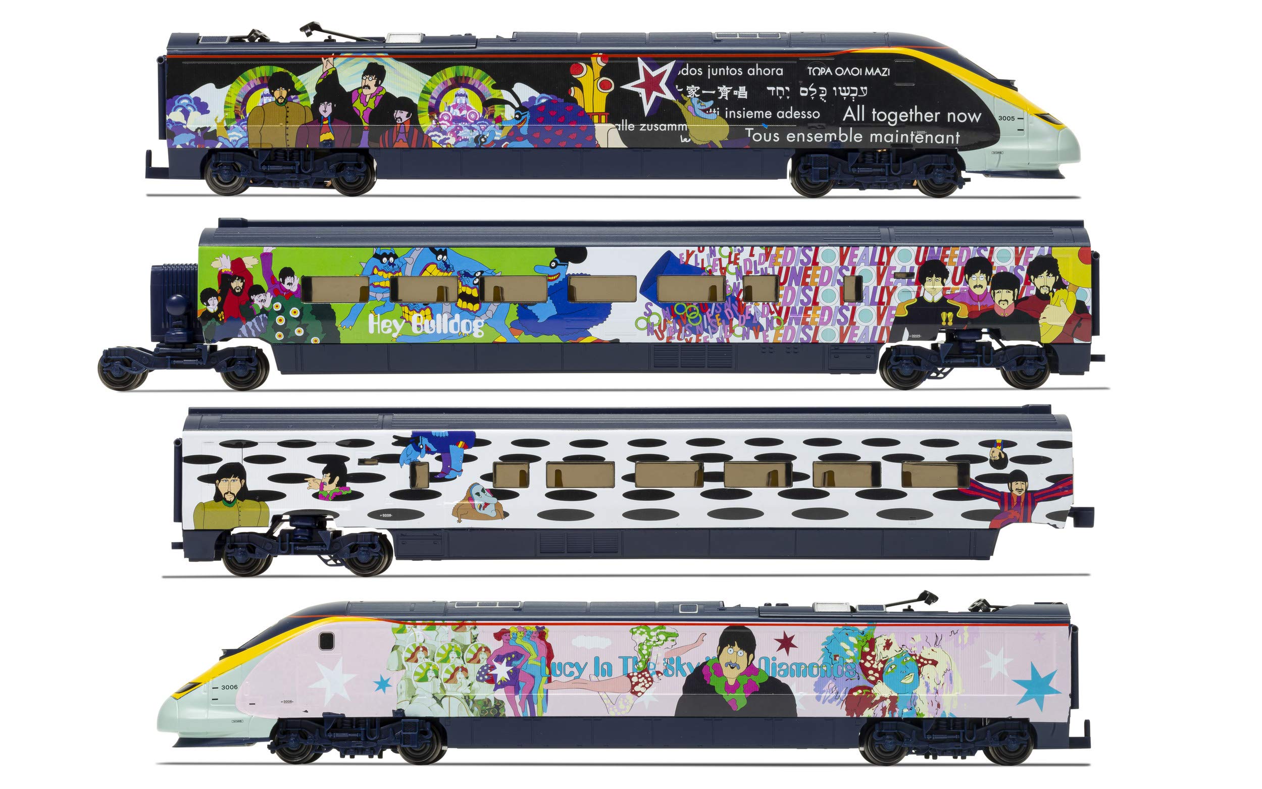 Hornby Electric Train Set - R1253T The Beatles Yellow Submarine - OO Gauge Train Starter Sets, Adult Vintage Trains, Small Hobby Model for Adults - with Tracks, MidiMat, Connecting Track, Controller - Image 4