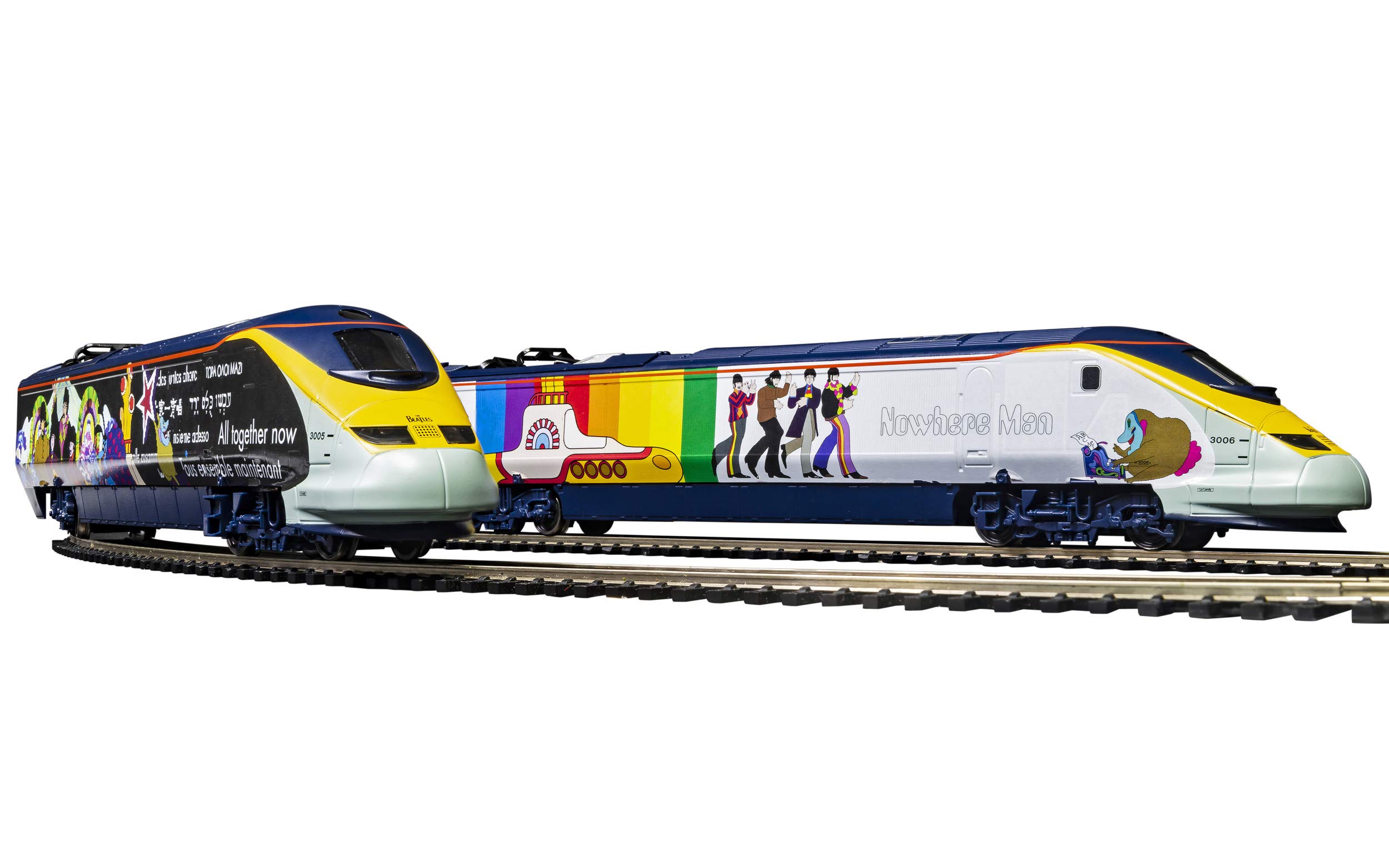 Hornby Electric Train Set - R1253T The Beatles Yellow Submarine - OO Gauge Train Starter Sets, Adult Vintage Trains, Small Hobby Model for Adults - with Tracks, MidiMat, Connecting Track, Controller - Image 6