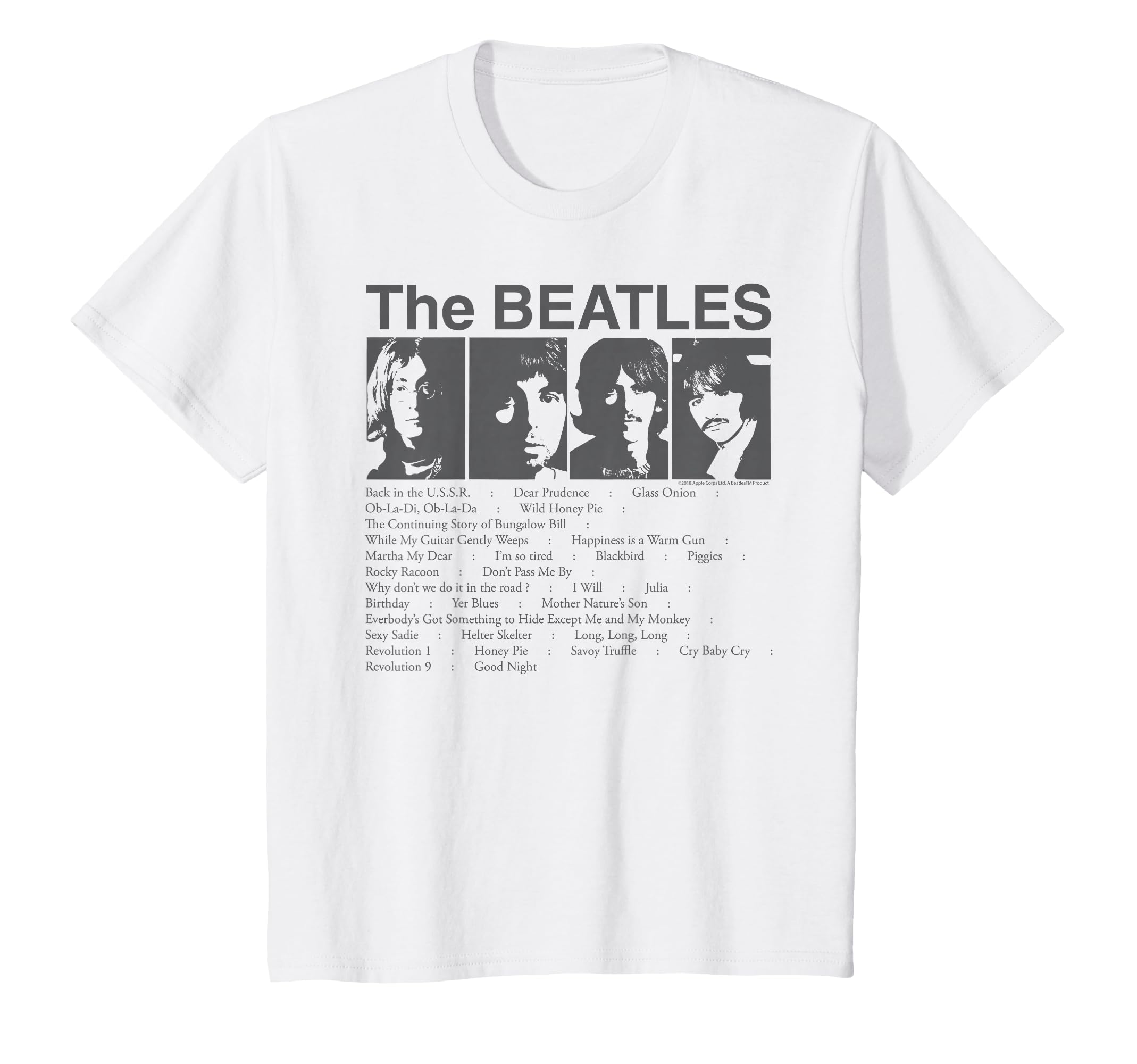 Kids The Beatles - Song List T-Shirt