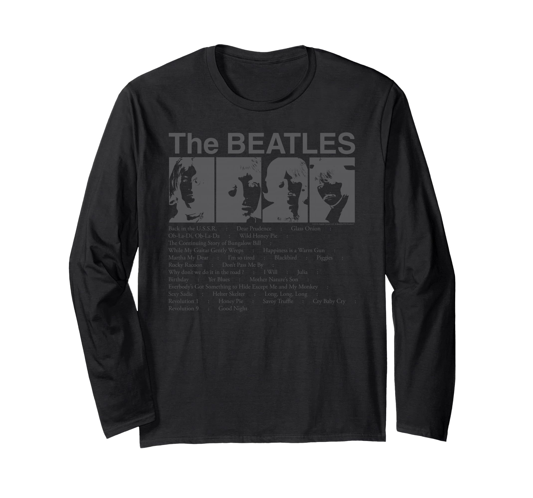 The Beatles - Song List Long Sleeve T-Shirt